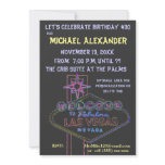 Las Vegas Neon Sign Birthday Bash Personalized Announcement