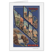 Las Vegas, Nevada - Large Letter Scenes Cards