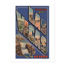 Las Vegas, Nevada - Large Letter Scenes Postcards
