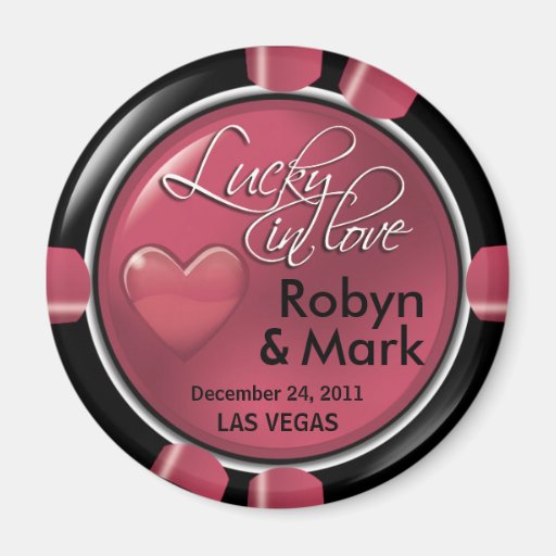 Las vegas casino poker chip magnet