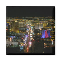 Las Vegas North Strip Aerial View Magnet by urbanphotos Las Vegas North Strip Aerial View Magnet