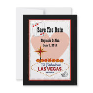 Las Vegas Pair of Hearts Save The Date invitation