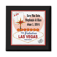 Las Vegas Pair of Hearts Save the Date Magnet magnet