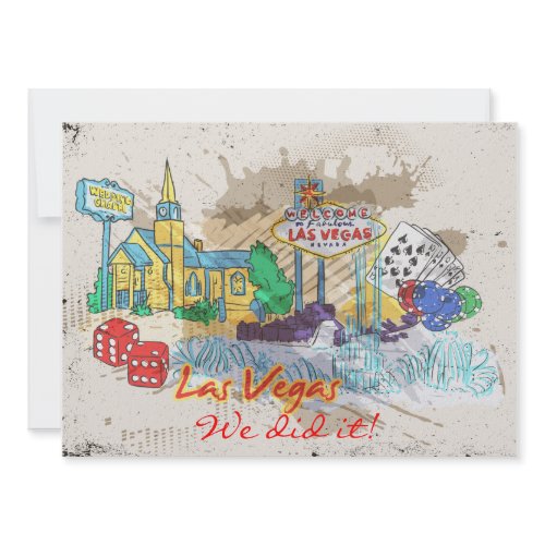 Las Vegas Post Wedding Invitation invitation