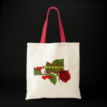 Las Vegas Red Rose, with Floating Hearts Wedding B bags