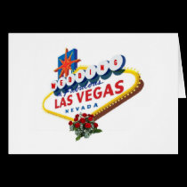 Las Vegas Red Roses Wedding Card