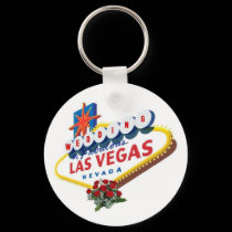 Las Vegas Red Roses Wedding Keychain