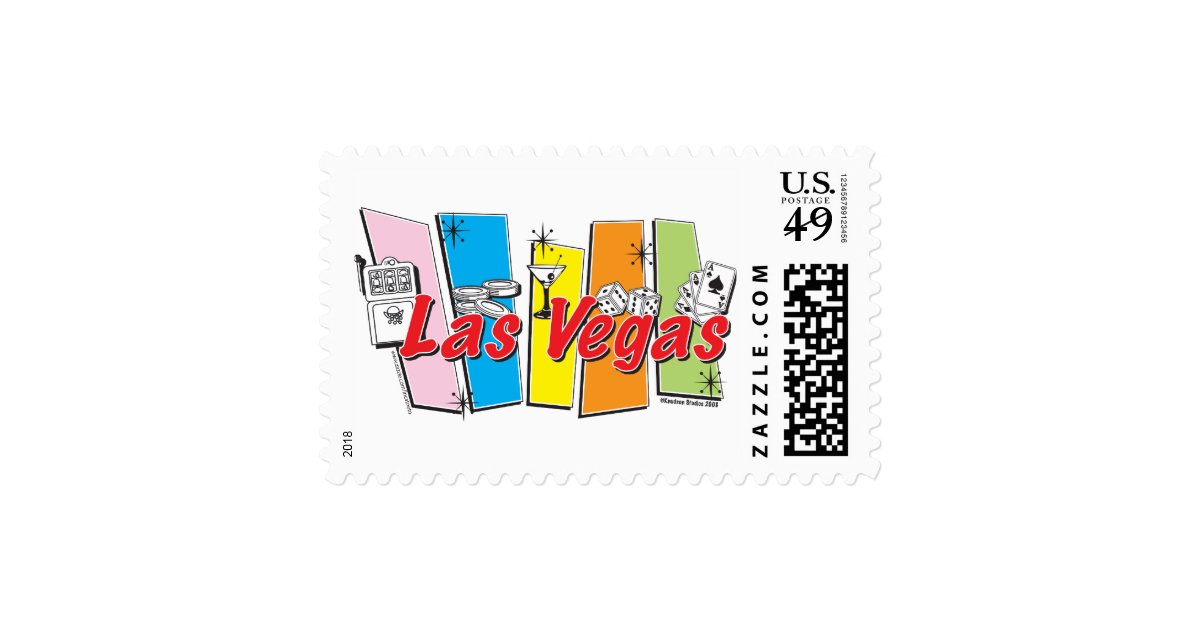 Las Vegas Retro Stamp Zazzle