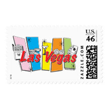 Las Vegas Retro Stamp