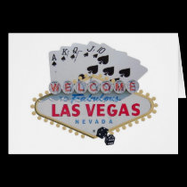 Las Vegas Royal Flush Poker Night Card