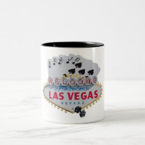 Las Vegas Royal Flush Poker  Player Two Tone Mug