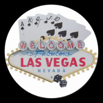 Las Vegas Royal Flush with dice Sticker