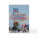 Las Vegas Santa &  Rudolph  Merry Christmas Card