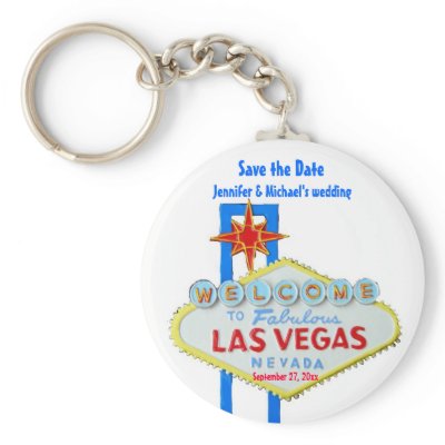Las Vegas Save the Date Customized Occasion Keychains