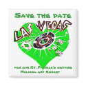 Las Vegas Save the Date Green magnet
