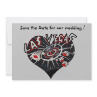 Las Vegas Save the Date Heart invitation