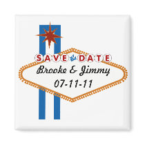 Las Vegas Save the Date Magnet