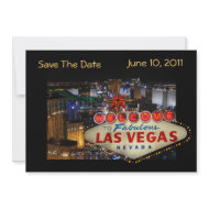 Las Vegas Save The Date Photo Cards--5x7 invitation