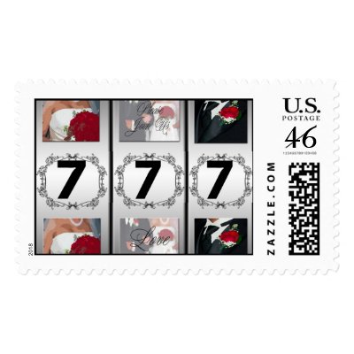 Las Vegas Save The Date Postage Stamp