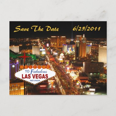 Las Vegas Save The Date Postcard