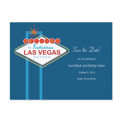 Las Vegas Save The Date Post Card