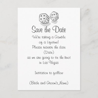 Las Vegas Save the Date Post Cards