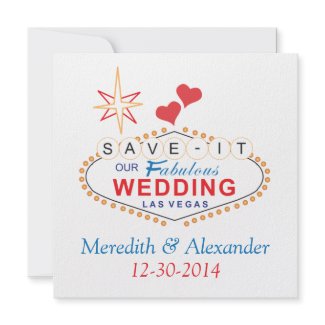save the date card las vegas