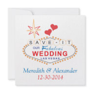 Las Vegas Save the Date Wedding Cards invitation