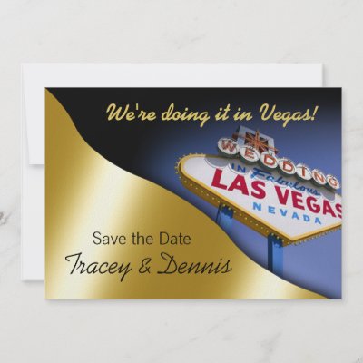 Las Vegas Save the Date Wedding Invite