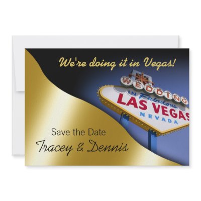 Las Vegas Save the Date Wedding Invite