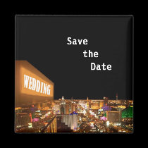 Las Vegas "Save the Date" Wedding Keychain magnets