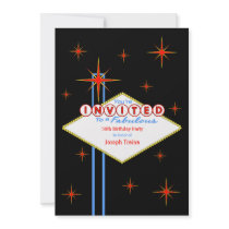 Las Vegas Sign Birthday Party Invitation