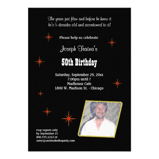 Las Vegas Sign Birthday Party Invitation