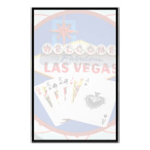 Las Vegas Sign & Cards Poker Chip Stationery Design