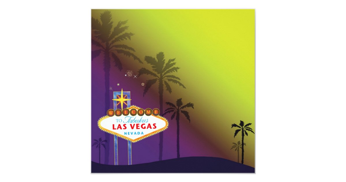 Las Vegas Sign Destination Wedding Card Zazzle