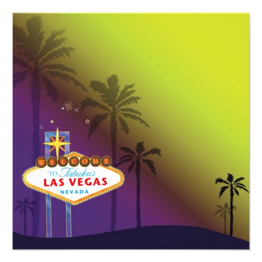 Las Vegas Sign Destination Wedding Invitations