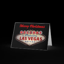 Las Vegas Sign Merry Christmas Card