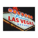 Las Vegas Sign Night time Postcard