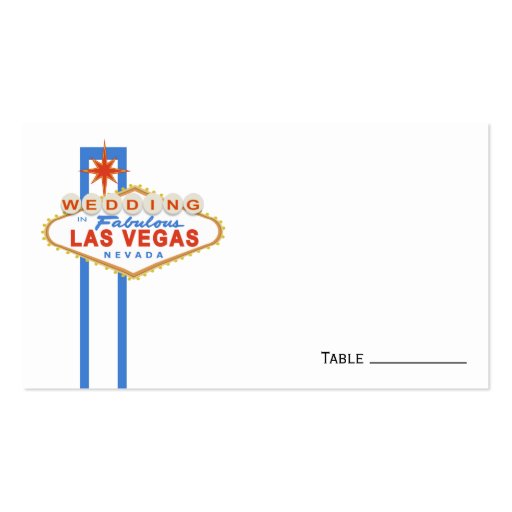 Las Vegas Sign Wedding Place Cards Business Card Templates