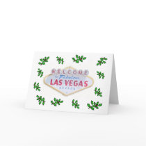 Las Vegas Sign with Mistletoes Christmas Card by vegasdusoleil Las Vegas Sign with Mistletoes Christmas Card