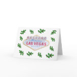 Las Vegas Sign with Mistletoes Christmas Card