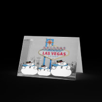 Las Vegas Snowman Card