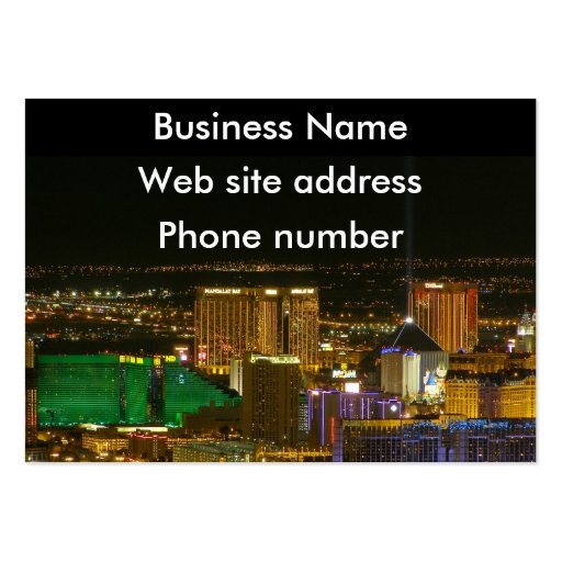 Las Vegas South Strip Business Card (front side)