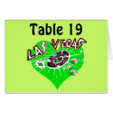 Las Vegas St. Patrick's Day Table Number Cards Gre card