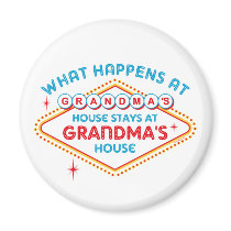 Las Vegas Stays At Grandma's Refrigerator Magnets