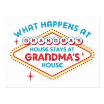 Las Vegas Stays At Grandma's Post Cards