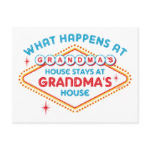 Las Vegas Stays At Grandma's postcards