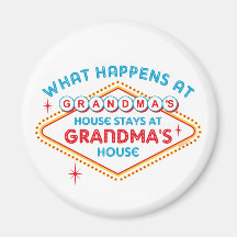 Las Vegas Stays At Grandma's Refrigerator Magnets
