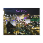 Las Vegas Strip Aerial Night Photo Post Cards