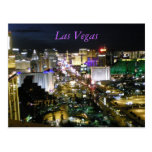 Las Vegas Strip Aerial Night Photo Post Cards